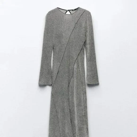 ZARA PRONOUNCED SEAM MIDI DRESS